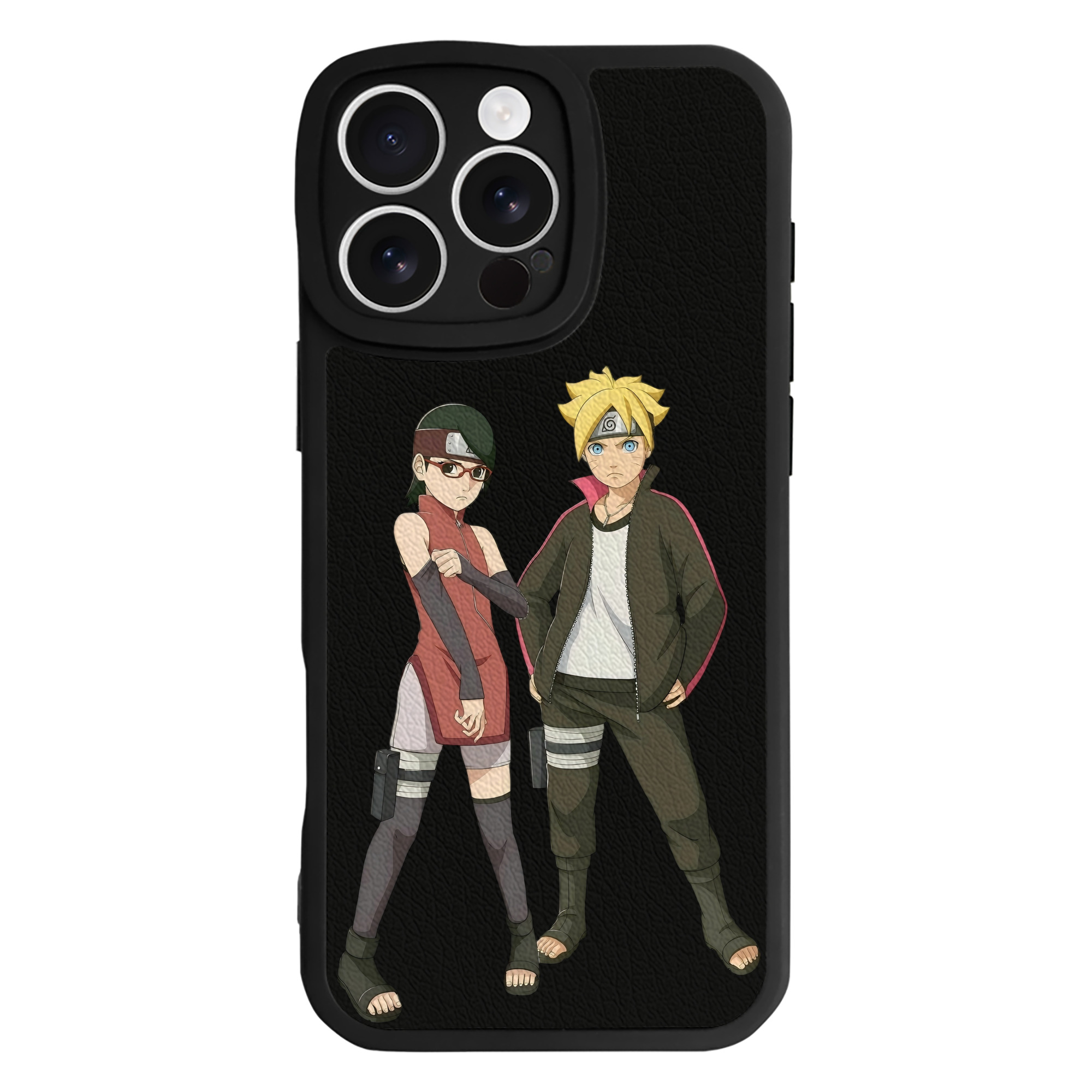 （画像用） NARUTO -ナルト- うずまき ボルト Uzumaki Boruto 【iPhone 16シリーズ対応】シリコンスマホケース（レザー調） 材質：シリコン
